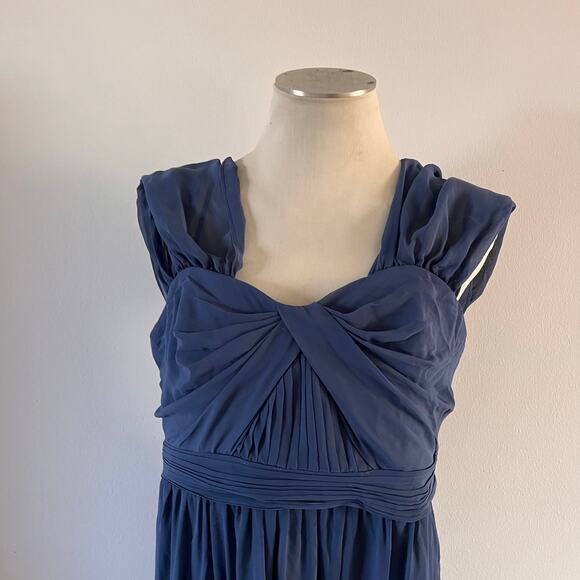 Birdy Grey Blue Chiffon Bridesmaid Dress Wmns XXL Wedding Guest Formal - Picture 2 of 15